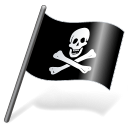 Pirates Jolly Roger Flag 3 Icon, Pirates Jolly Roger Flag 3,Vista Flags,Flag