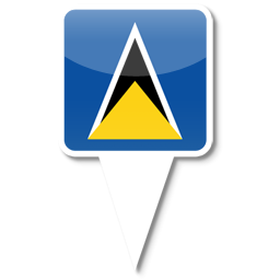 Saint Lucia Icon, Saint Lucia,iPhone Map Flag,Flag