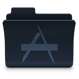 Applications Folder Icon, Applications Folder,Agua Onyx Folders,Folder,