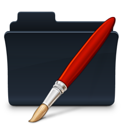 Bitmaps Folder Badged Icon, Bitmaps Folder Badged,Agua Onyx Folders,Folder,