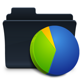 Charts Folder Badged Icon, Charts Folder Badged,Agua Onyx Folders,Folder,