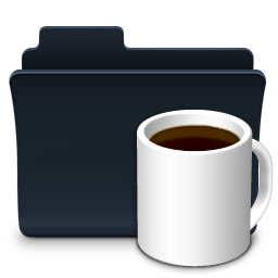 Coffee Folder Badged Icon, Coffee Folder Badged,Agua Onyx Folders,Folder,
