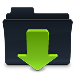 Downloads Folde Icon, Downloads Folde,Agua Onyx Folders,Folder,