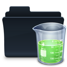 Experiments Folder Badaged Icon, Experiments Folder Badaged,Agua Onyx Folders,Folder,