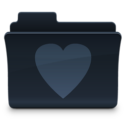 Favorites Folder Icon, Favorites Folder,Agua Onyx Folders,Folder,