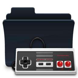 Games Folder Badged Icon, Games Folder Badged,Agua Onyx Folders,Folder,
