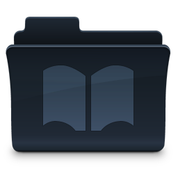 Library Folder Icon, Library Folder,Agua Onyx Folders,Folder,