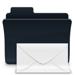 Mail Folder Badged Icon, Mail Folder Badged,Agua Onyx Folders,Folder,