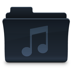 Music Folder Icon, Music Folder,Agua Onyx Folders,Folder,