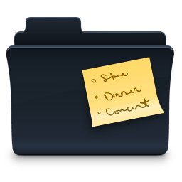 Notes Folder Badged Icon, Notes Folder Badged,Agua Onyx Folders,Folder,