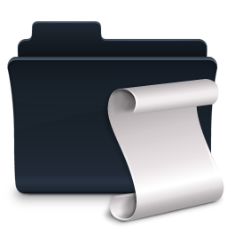 Scripts Folder Badged Icon, Scripts Folder Badged,Agua Onyx Folders,Folder,