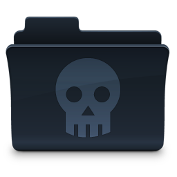Skull Folder Icon, Skull Folder,Agua Onyx Folders,Folder,