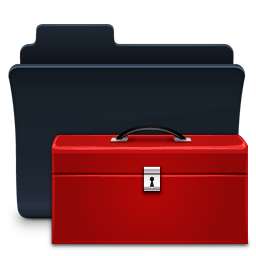 Toolbox Folder Badged Icon, Toolbox Folder Badged,Agua Onyx Folders,Folder,