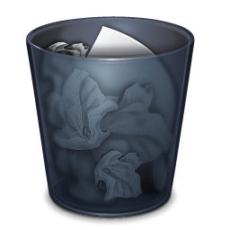 Trash Full Onyx Icon, Trash Full Onyx,Agua Onyx Folders,Folder,