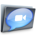 iChat AV Icon, iChat AV,Aqua X,Folder,http://Kamikaze00X.deviantart.com/art/Aqua-X-60099768