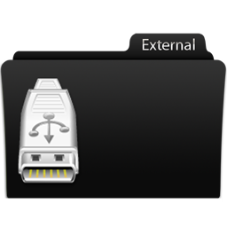 External Icon, External,Black glamour,Folder,