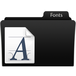 Fonts Icon, Fonts,Black glamour,Folder,