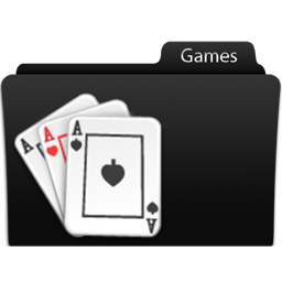 Games Icon, Games,Black glamour,Folder,