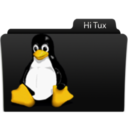 Hi tux Icon, Hi tux,Black glamour,Folder,