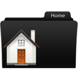 Home Icon, Home,Black glamour,Folder,
