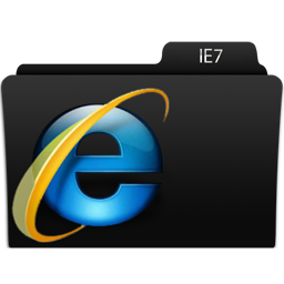 IE7 Icon, IE7,Black glamour,Folder,