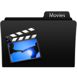 Movies Icon, Movies,Black glamour,Folder,