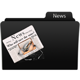 News Icon, News,Black glamour,Folder,