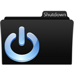 Shutdown Icon, Shutdown,Black glamour,Folder,