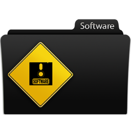 Software Icon, Software,Black glamour,Folder,