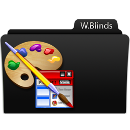 Windows Blinds Icon, Windows Blinds,Black glamour,Folder,