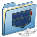 Blue Pocket iPod shuffle Icon, Blue Pocket iPod shuffle,Cats 2,Folder