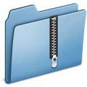 Blue Zip Icon, Blue Zip,Cats 2,Folder