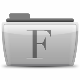 08 Fonts Icon, 08 Fonts,Colorflow 1.0,Folder