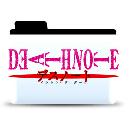 Deathnote text white Icon, Deathnote text white,Colorflow Full,Folder