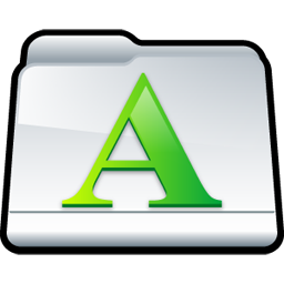 My Fonts Icon, My Fonts,Dock Folders,Folder,