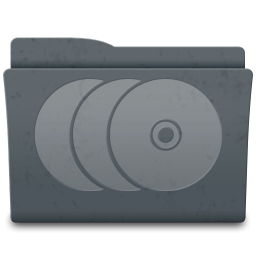 Discs Icon, Discs,Leox Graphite,Folder