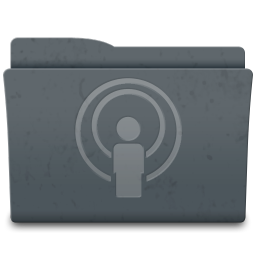 Podcasts Icon, Podcasts,Leox Graphite,Folder