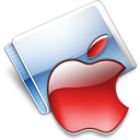Apple strawberry Icon, Apple strawberry,Snow E2 Aqua,Folder