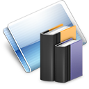 Library Icon, Library,Snow E2 Aqua,Folder
