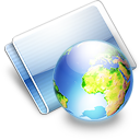 Online earth Icon, Online earth,Snow E2 Aqua,Folder