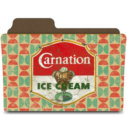 carnation ice cream you scream Icon, carnation ice cream you scream,Vintage Folders,Folder
