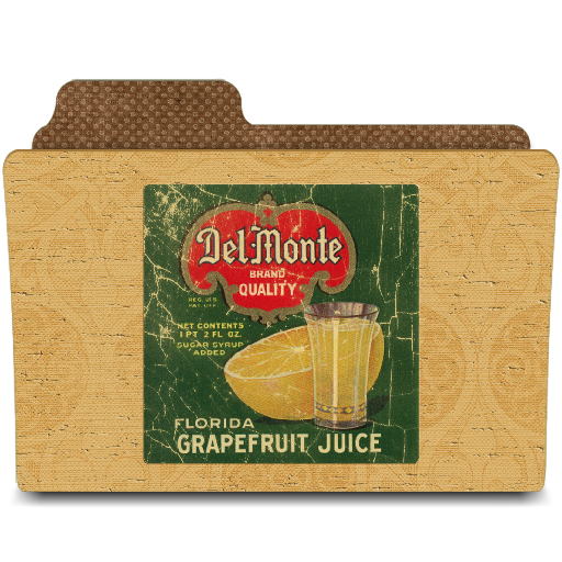 del monte grapefruit jus Icon, del monte grapefruit jus,Vintage Folders,Folder