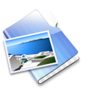 Aqua Pictures Icon, Aqua Pictures,World of Aqua Folders,Folder,