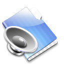 Aqua Sounds Icon, Aqua Sounds,World of Aqua Folders,Folder,