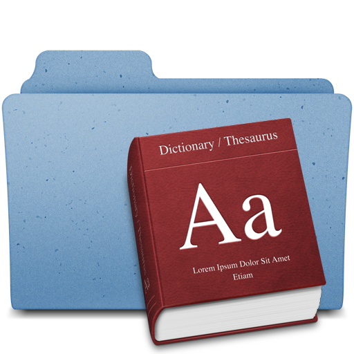dictionary Icon, dictionary,leopard custom folders,Folder,http://tonisl78.deviantart.com/art/leopard-custom-folders-512x512-95134946