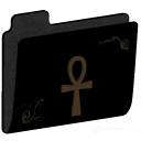 Ankh Empty Folder (gold) Icon, Ankh Empty Folder (gold),wiccan folders,Folder,http://lilithsoul.deviantart.com/art/wiccan-folders-17245909