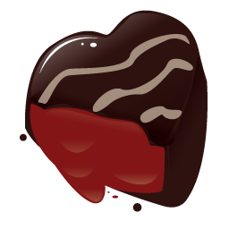 chocolate heart Icon, chocolate heart,Chocolate,Food & Drinks
