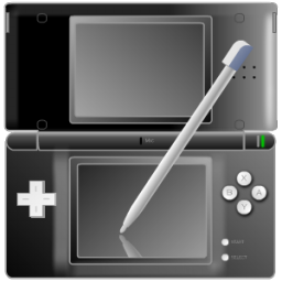 Nintendo DS with pen Black Icon, Nintendo DS with pen Black,Console,Game