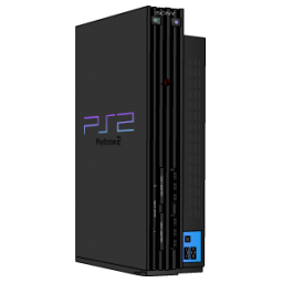 Playstation 2 standing black Icon, Playstation 2 standing black,Console,Game