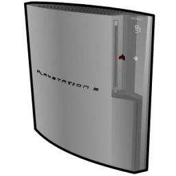 Playstation 3 standing silver Icon, Playstation 3 standing silver,Console,Game